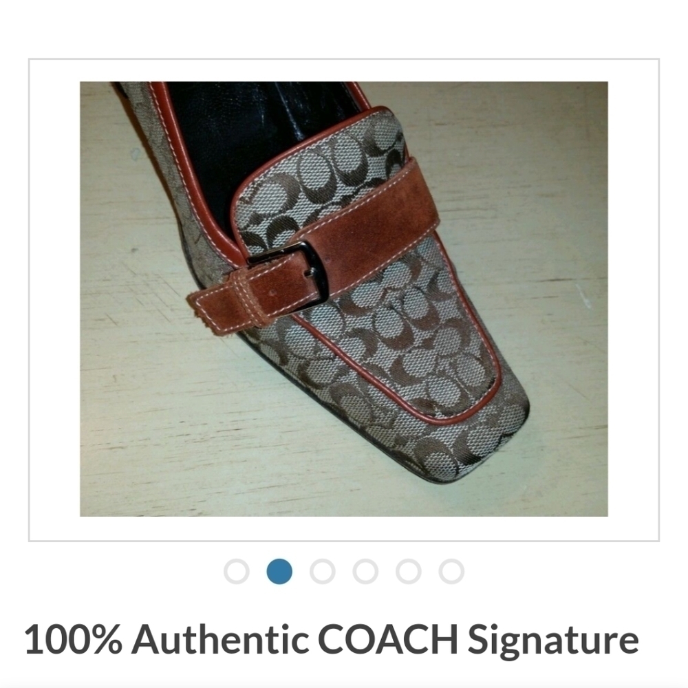 AUTHENTIC COACH SIG C/SUEDE SHOES SIZE 7.5 - Picture 9 of 15